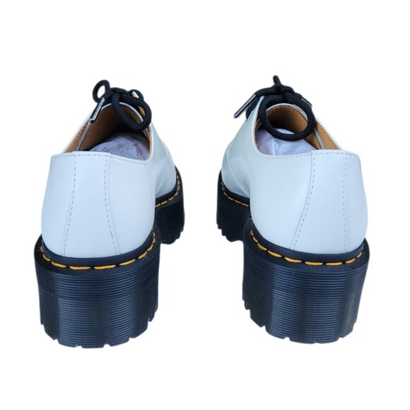 Dr. Martens 1461 Quad Smooth Leather Platform White Shoes Men's 7 / Women's 8 - Picture 7 of 9